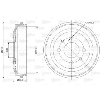 Tambour de frein VALEO 237024