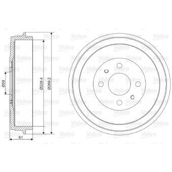 Tambour de frein VALEO 237037