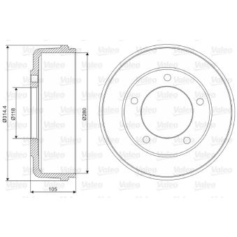 Tambour de frein VALEO