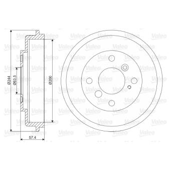 Tambour de frein VALEO 237090