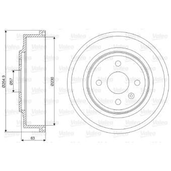 Tambour de frein VALEO 237110