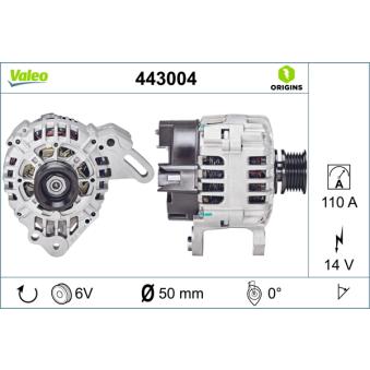 Alternateur VALEO 443004