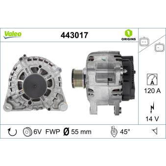 Alternateur VALEO 443017