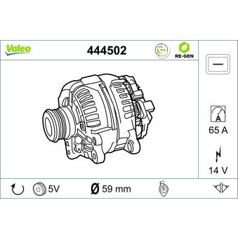 Alternateur VALEO 444502