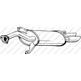 Silencieux arrière BOSAL 177-243