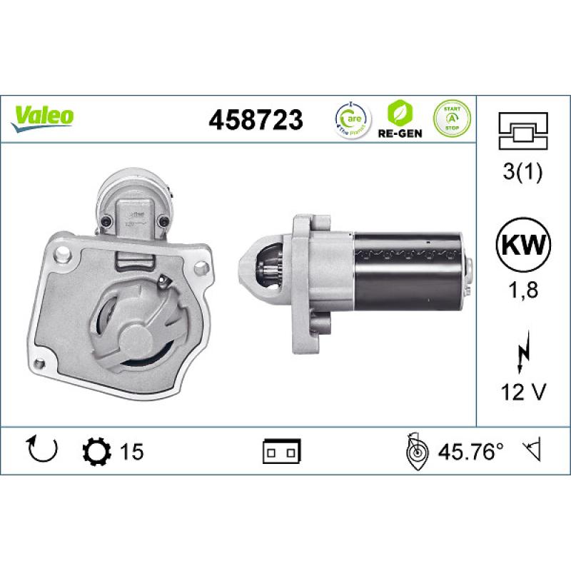 Démarreur VALEO 458723 - Visuel 1