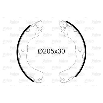 Jeu de mâchoires de frein VALEO 564202