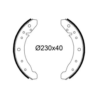 Jeu de mâchoires de frein VALEO 564265