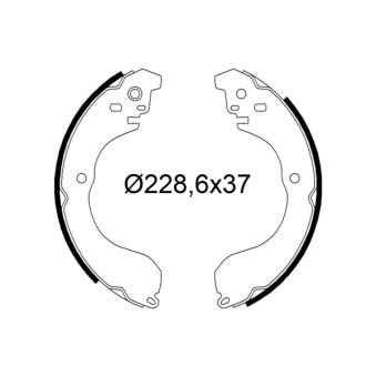 Jeu de mâchoires de frein VALEO 564296