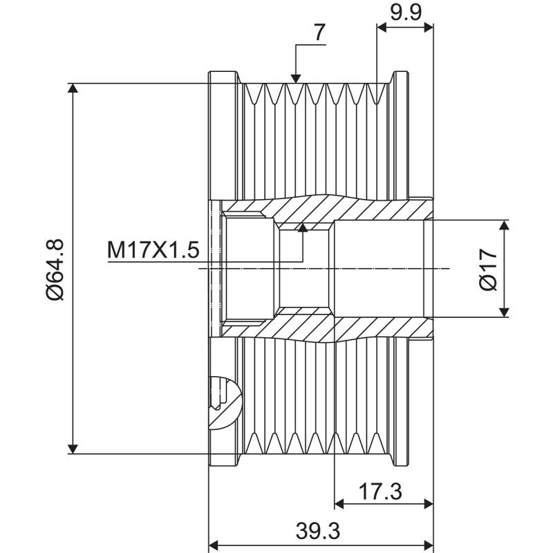 Poulie roue libre, alternateur VALEO 588069 - Visuel 2