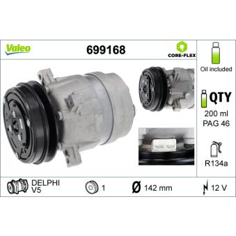 Compresseur, climatisation VALEO 699168