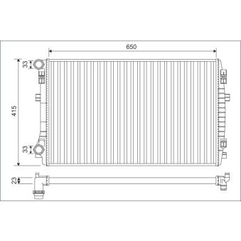 Radiateur, refroidissement du moteur VALEO 701129