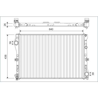 Radiateur, refroidissement du moteur VALEO 701142