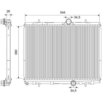Radiateur, refroidissement du moteur VALEO 701174
