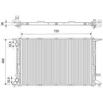 Radiateur, refroidissement du moteur VALEO 732855