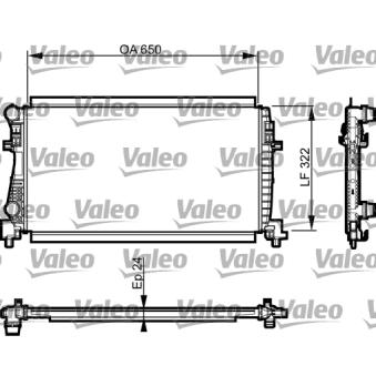 Radiateur, refroidissement du moteur VALEO 735557