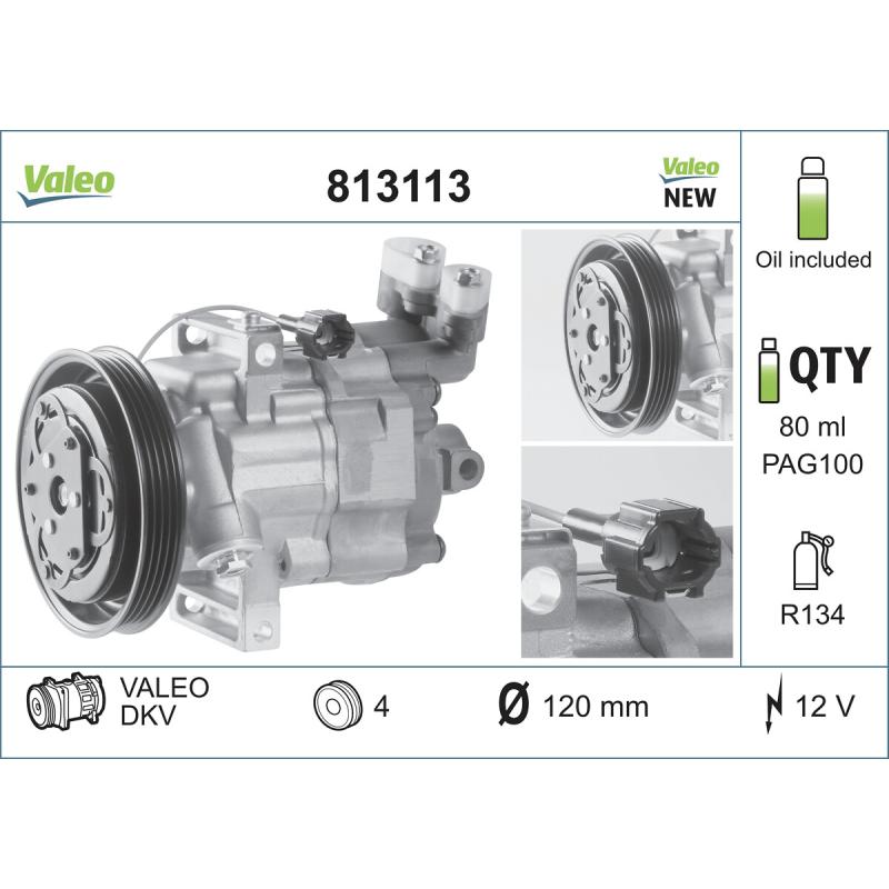 Compresseur, climatisation VALEO 813113 - Visuel 1