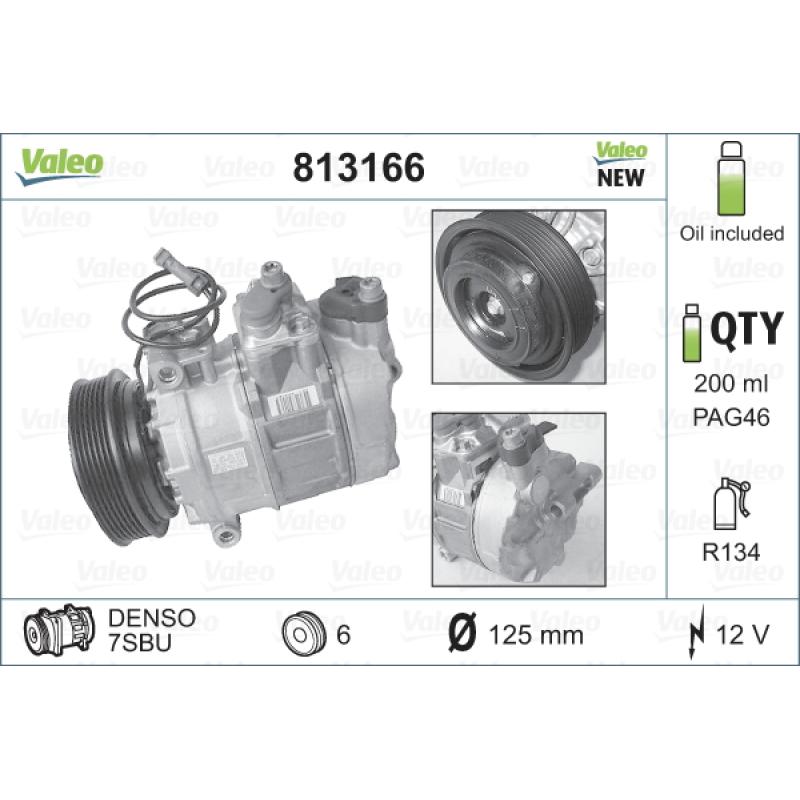 Compresseur, climatisation VALEO 813166 - Visuel 1