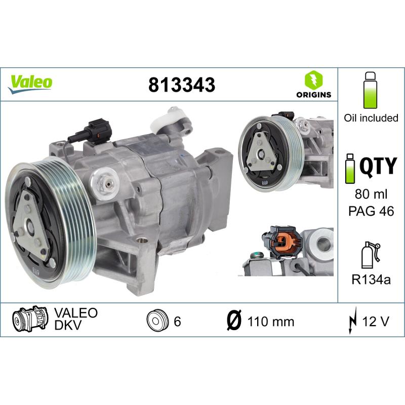 Compresseur, climatisation VALEO 813343 - Visuel 1