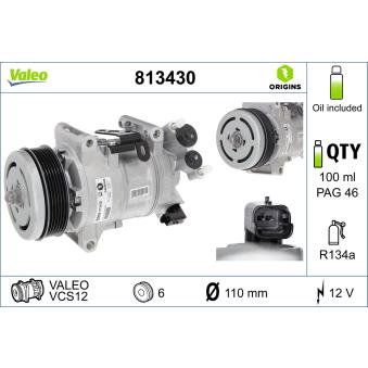 Compresseur, climatisation VALEO 813430