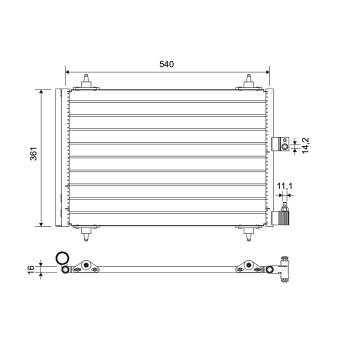 Condenseur, climatisation VALEO 817667