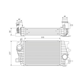 Intercooler, échangeur VALEO 818537