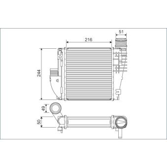 Intercooler, échangeur VALEO 822927
