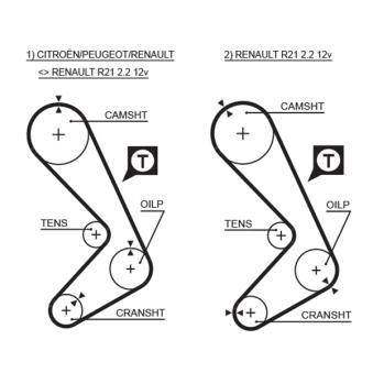 Courroie crantée GATES