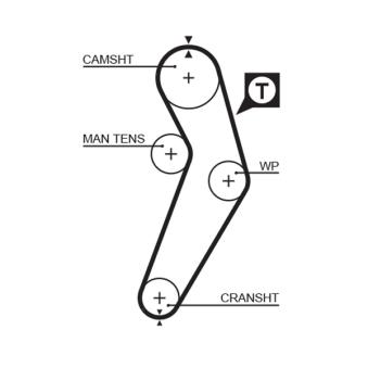 Courroie crantée GATES