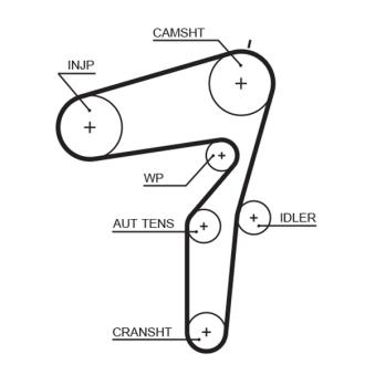 Courroie crantée GATES