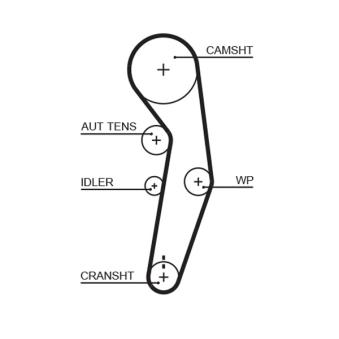 Courroie crantée GATES