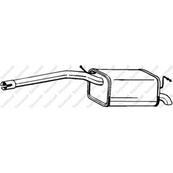 Silencieux arrière BOSAL 233-059