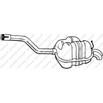Silencieux arrière BOSAL 233-163