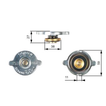 Bouchon de radiateur GATES
