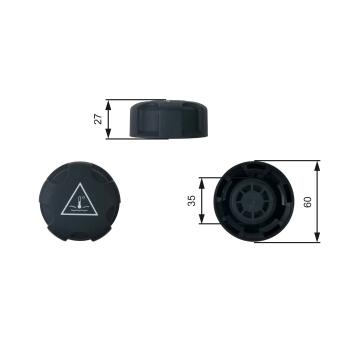 Bouchon, réservoir de liquide de refroidissement GATES