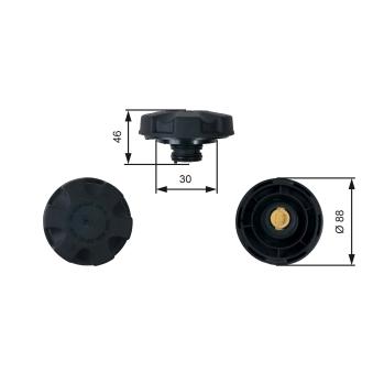 Bouchon, réservoir de liquide de refroidissement GATES