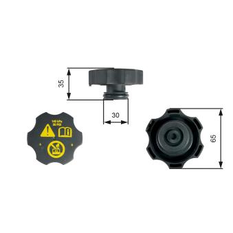 Bouchon, réservoir de liquide de refroidissement GATES