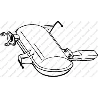 Silencieux arrière BOSAL 247-009