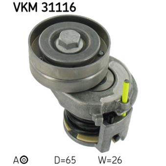 Poulie-tendeur, courroie trapézoïdale à nervures SKF