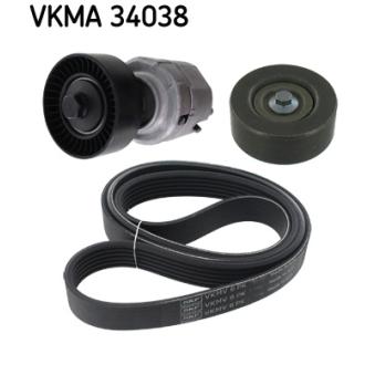 Jeu de courroies trapézoïdales à nervures SKF VKMA 34038