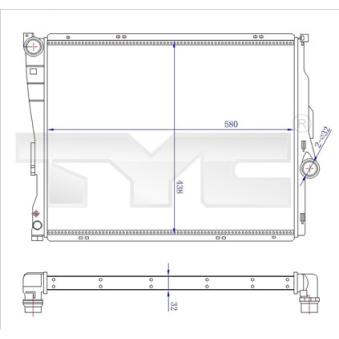 Radiateur, refroidissement du moteur TYC
