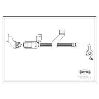 Flexible de frein avant gauche CORTECO
