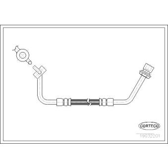 Flexible de frein avant gauche CORTECO