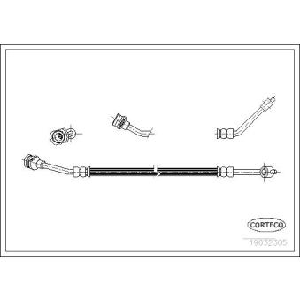 Flexible de frein avant droit CORTECO
