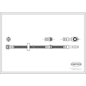 Flexible de frein CORTECO 19033513