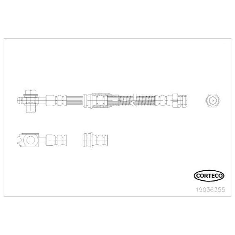 Flexible de frein CORTECO 19036355 - Visuel 2