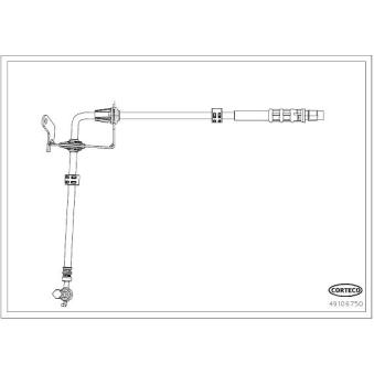 Flexible de frein avant gauche CORTECO 49106750
