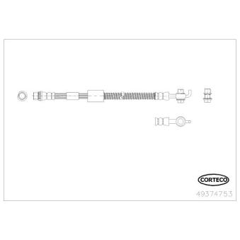 Flexible de frein avant gauche CORTECO