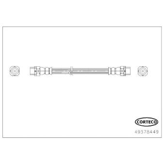 Flexible de frein arrière gauche CORTECO 49378449