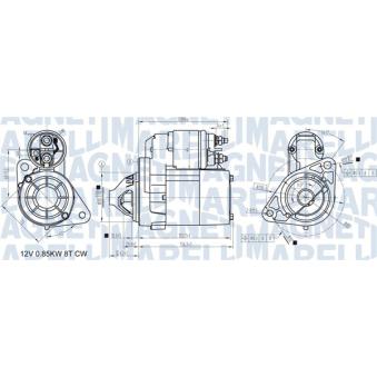 Démarreur MAGNETI MARELLI 063721307010